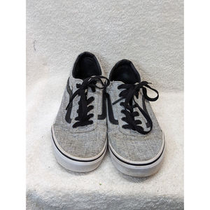 Vans Old Skool Skateboard Skate Shoes Grey Black Low Top Lace Up Youth Size 6